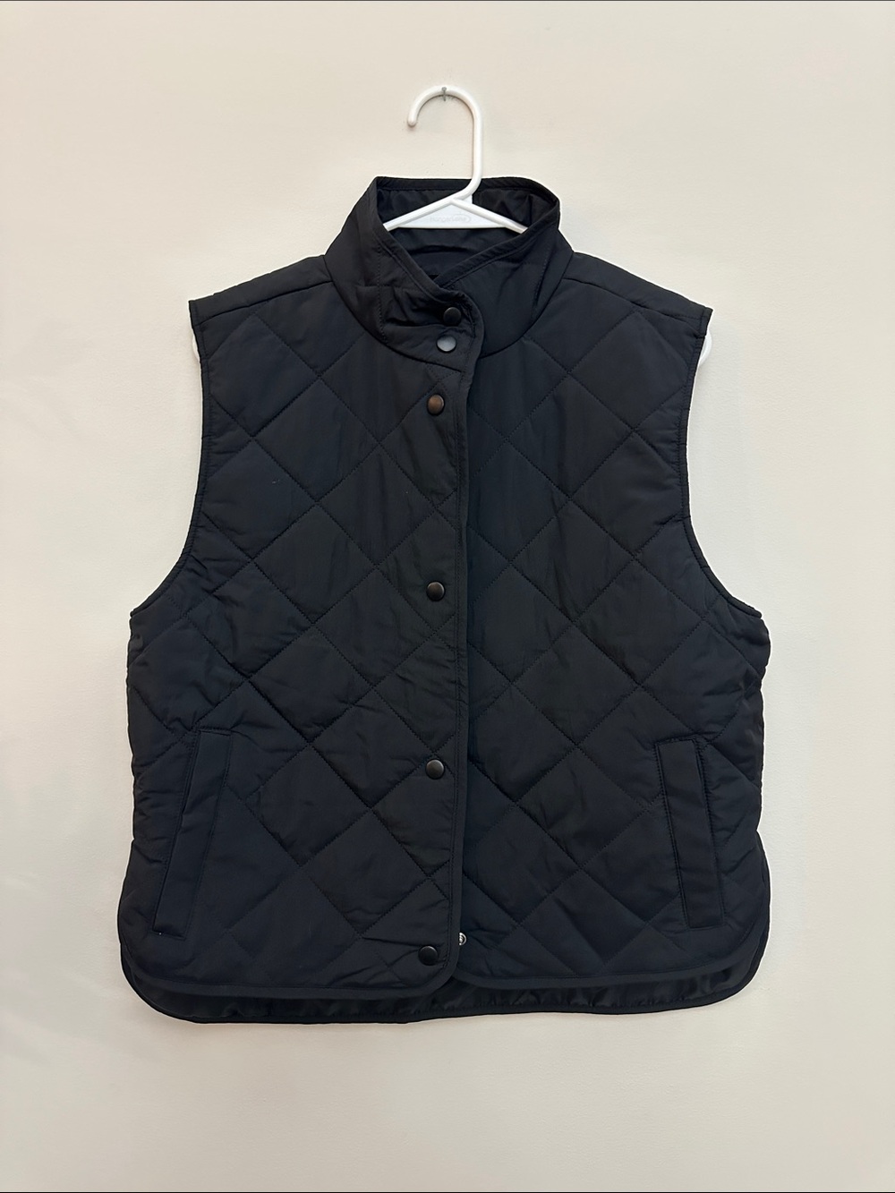 a new day Quilted Sleeveless Vest - Black
